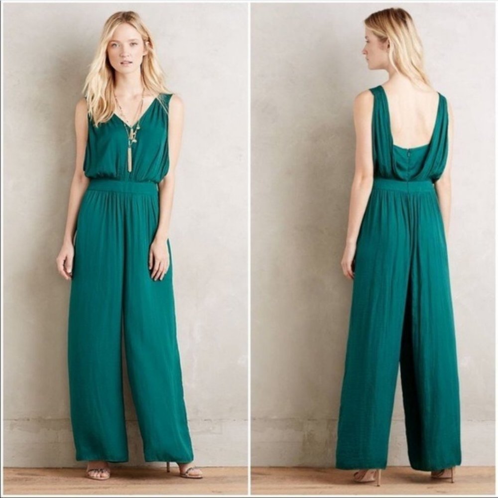 Nomad Morgan Carpenter Draped Jade Jumpsuit